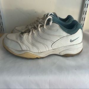 Vintage Nike Air Golf Shoes White Blue Womens Size 8 Classic Vintage Retro